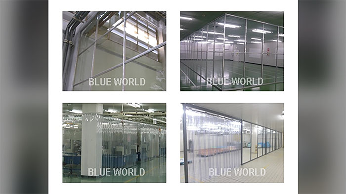 ม่านริ้วพลาสติก Blue World ม่านริ้วพลาสติก Blue World