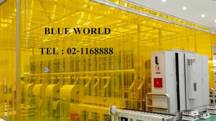 ม่านริ้วพลาสติก Blue World ม่านริ้วพลาสติก Blue World