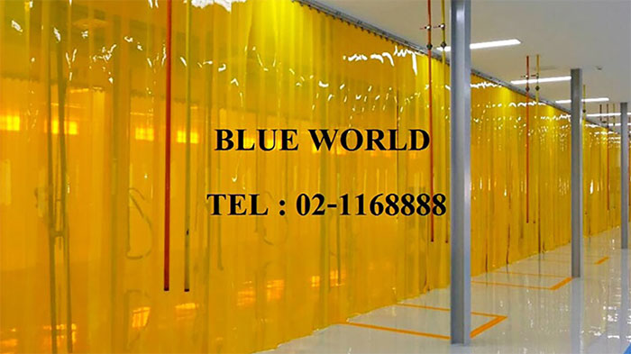 ม่านริ้วพลาสติก Blue World ม่านริ้วพลาสติก Blue World