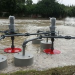 งานติดตั้งเครื่องเติมอากาศผิวน้ำ (SURFACE AERATORS