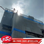 ติดตั้งนั่งร้านครอบลิฟต์ - บริษัท แสงใส คอนสตรัคชั่น จำกัด