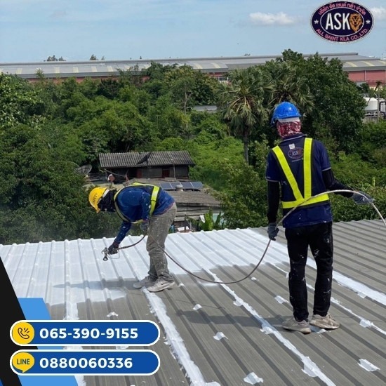 พ่นหลังคากันความร้อน Ceramic coating กรุงเทพ พ่นหลังคากันความร้อน Ceramic coating กรุงเทพ  พ่นหลังคากันความร้อน  ฉีดฉนวนกันความร้อนพียูโฟม PU foam  รับ พ่น pu foam ตารางเมตรละ  ฉีดโฟมกันความร้อน ราคาเท่าไหร่  เครื่องพ่นโฟม pu  ฉีดโฟมหลังคา กันรั่ว  โฟมฉีดหลังคากันร้อน  ฉีดโฟม pu ราคา  รับพ่นโฟมกันความร้อน 