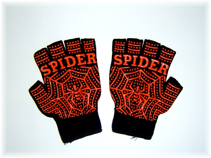 ถุงมือขี่มอเตอร์ไซค์ นิ้วตัด ลาย SPIDER